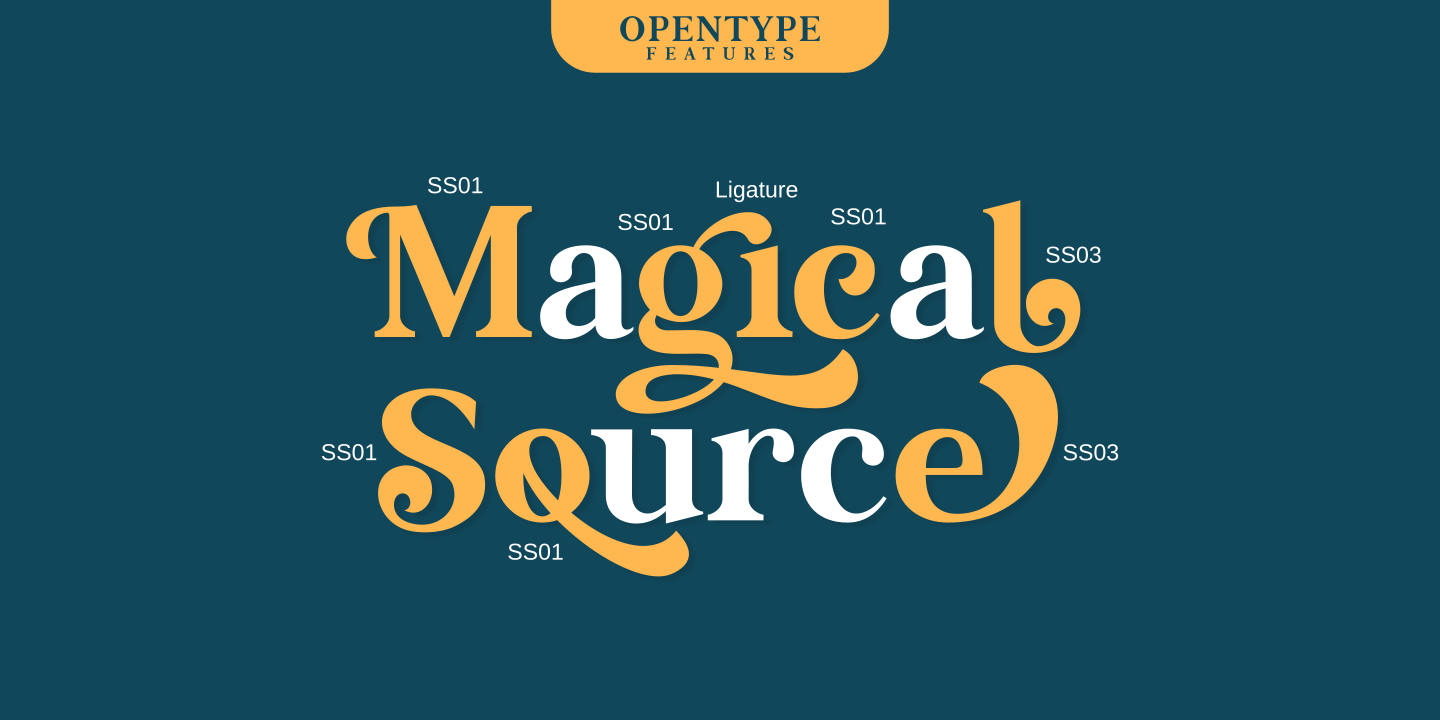 Пример шрифта Magical Source Condensed
